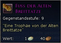 Fuss der Alten Breittatze